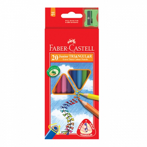 Faber Castell Pensil Warna Junior Tringular Isi 20 Pcs 300g